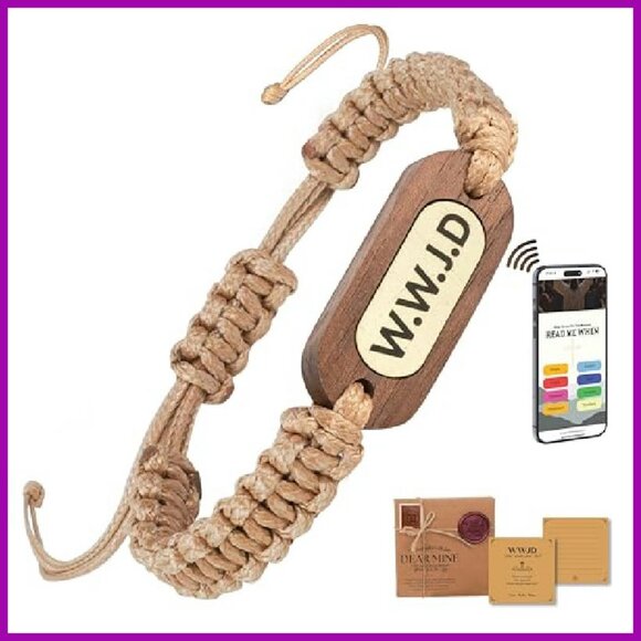 NFC Bible Verse Bracelet Adjustable Waterproof Christian Gift - Picture 2 of 8